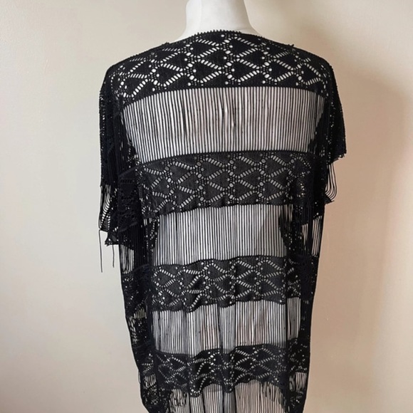 Vintage Black crotchet beach wear size 10 Hello Bikini cover up - Picture 4 of 10